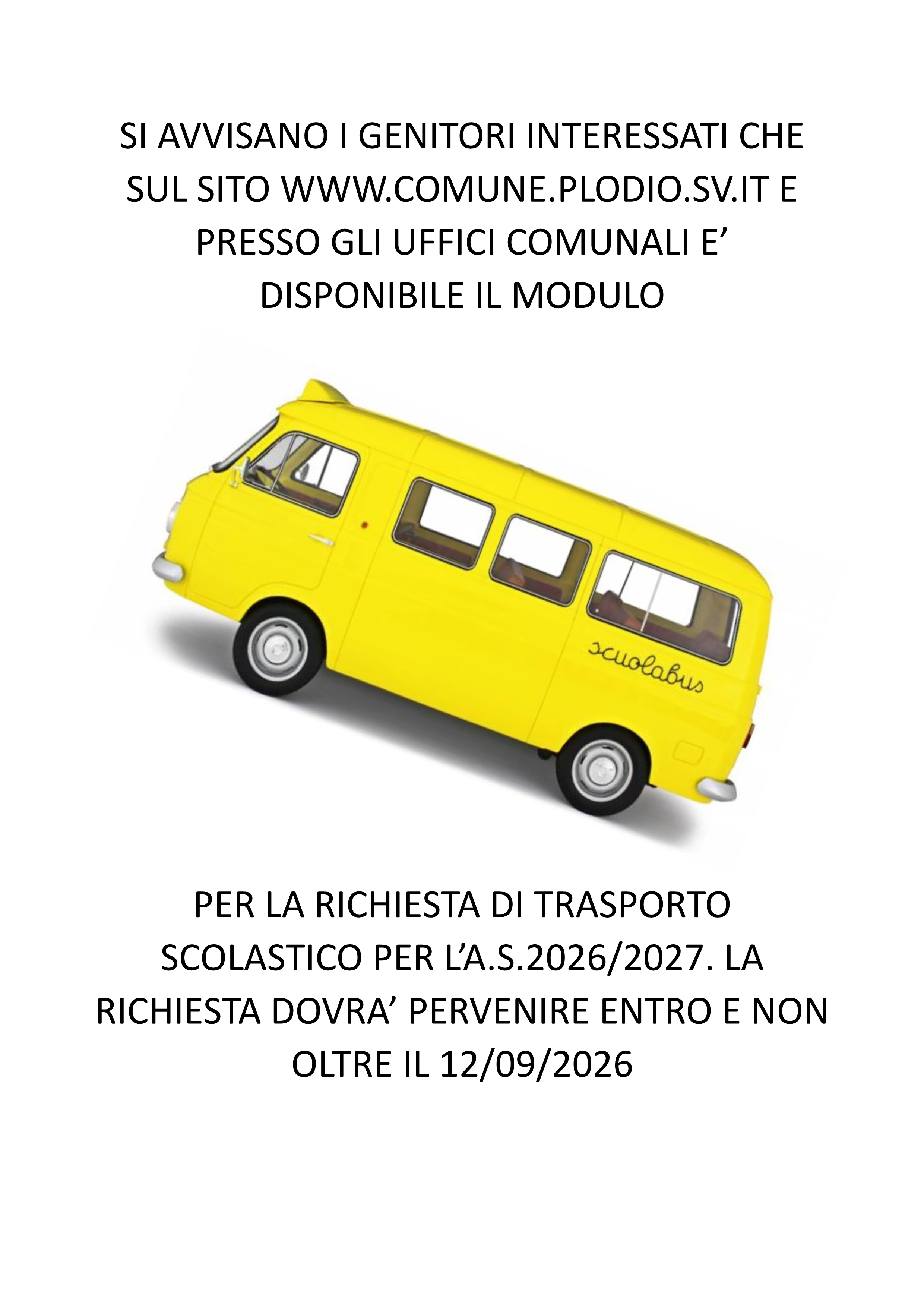 avviso scuolabus 2026/2027